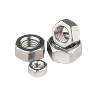 Tuerca hexagonal de rosca izquierda métrica, tuercas hexagonales de rosca inversa de acero inoxidable 304, tuercas de diente izquierdo M3 M4 M5 M6 M8 ~ M20(M18 1pcs)