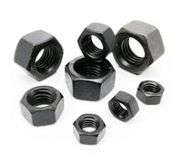 Tuerca hexagonal DIN934 de acero negro M1.4 M1.6 M2 M2.5 M3 M3.5 M4 M5 M6 M8 M10 M12 M14 M16 M18 M20 M24 1/2/5/10/20/25/50 uds.(25pcs M3.5)