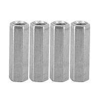 Tuerca hexagonal larga M8 Tuerca de acoplamiento de varilla larga Tornillos roscados Tuerca de unión de tapa de conexión de acero al carbono galvanizado 10 piezas(M8*40)