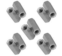 Tuerca hexagonal larga Tuerca de acoplamiento de varilla larga Sujetadores roscados Separadores roscados de acero al carbono recubiertos de zinc Tuerca de unión 10pcs(M6*25)