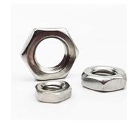 Tuerca hexagonal plana de acero inoxidable 304, 5/10/25/50 unidades, M2, M2.5, M3, M4, M5, M6, M8, M10, M12, M14, M16, delgada y poco profunda.(5pcs M16)