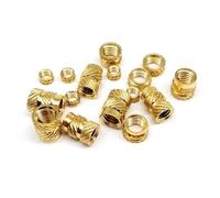 Tuerca insertable de latón con rosca termofijada, Paquete de 50 insertos roscados latón M2-M10 for moldeo por inyección termofusible, impresión 3D, moleteados(Length 3.5mm,50pcs M2(OD 3.5mm))