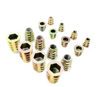 Tuerca Larga 10pcs M4 M5 M6 M8 M10 Thread Allen Hexagon Hex Socket Head Wood Furniture Cabinet Bed Embedded Insert Nut E-Nut Length(M6x10)