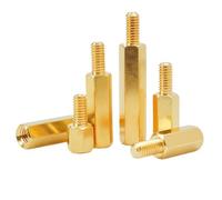 Tuerca Larga Hex Brass Male Female Motherboard Standoff Mount Thread Board Rack Stud Threaded Pillar Column Spacer Screw(5mm (50pcs),M3(thread 6mm))