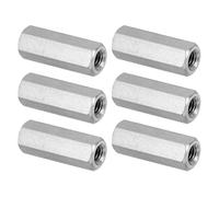 Tuerca larga M12 x 60 mm, tuercas de conexión de acero inoxidable 304, manguito de rosca hexagonal, 2 unidades