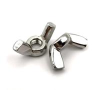 Tuerca mariposa M5 tuercas de oreja de acero inoxidable | tuercas con aletas | tornillos inoxidable A2 (V2A/304) forma americana: lote de 5 piezas - fijación premium
