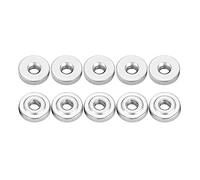 Tuerca Moleteada 10 Piezas, Tuercas Redondas Acero Al Carbono Gb807 M3 M4 M5 M6 M8 M10, conjunto 10Pcs Assorted Sizes