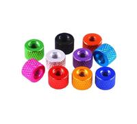 Tuerca moleteada de aleación aluminio M3.5, tuerca apriete manual, tuercas con orificio pasante, anodizado, rojo, rosa, dorado, azul, negro, plata, verde, morado(Pink,M3.5-5pcs)