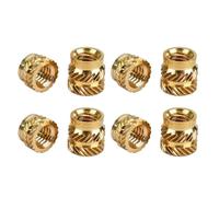 Tuerca moleteada de inserción termofusible latón, M2, .5, M3, M4, M5, M6, moldeo por calor, doble sarga, 50 Uds(8MM*M3X4.5MM)