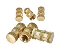 Tuerca moleteada de latón M2, M2.5, M3, M4, M5, M6, M8, orificio de inserción de ranura de un solo paso, tuerca incrustada, 10 - 20 mm (8 mm, M2,5 x 4 (50 unidades)