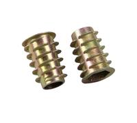 Tuerca para muebles con cabeza hexagonal, Tuerca de inserción con brida hexagonal for muebles madera M4-M10, paquete 10-50 unidades(M6X15mm(50pcs))