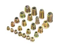 Tuerca para muebles con cabeza hexagonal, Tuercas de inserción madera con accionamiento hexagonal bridas aleación zinc, M4 a M10, varios tamaños, paquete 50(M6X25)