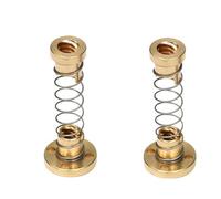 Tuerca para tornillo de avance, Tuerca antirretroceso for husillo de avance T8 2 mm paso, paquete, plástico y latón, varios tamaños(Round Brass,4mm lead)