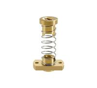 Tuerca para tornillo de avance, Tuerca de brida con rosca trapezoidal T8 plástico y latón, varios tamaños(Milling Brass,2mm pitch 8mm lead)