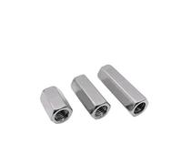 Tuerca para varilla larga, Tuercas de acoplamiento de varilla de acero inoxidable 304 M2-M12 de 6-50 mm, plateadas, 1-10 piezas(35mm(L)-M12 (1Pcs))