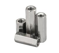 Tuerca para varilla larga, Tuercas de acoplamiento de varilla hexagonal Rosca derecha izquierda M12-M20 Acero inoxidable 304(M18x100 (S27))