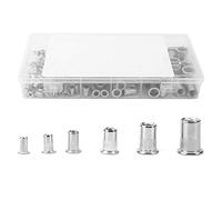 Tuerca Remachable de Acero Inoxidable 304, 150 Piezas M3 - M10, Caja Transparente, Alta Resistencia y Corrosión - Ideal para Fijación en Placas y Tuberías, Fácil de Transportar y