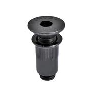 Tuerca remachable de acero inoxidable 304 M3-M10, tuerca roscada, tuerca remachable, kit de pernos Allen hexagonales de acero al carbono negro DIN912 ISO7380 DIN7991(Flat Head(black),M3X14(30pcs))