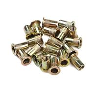 Tuerca remachable de cabeza plana, Nueces De Remache Roscadas Cabeza Plana 10 O 20 PC M3 Al Cinc Cobre Amarillo Del Acero Carbono Color M10 Plateado(10pcs,M5)