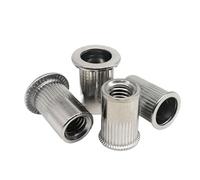 Tuerca remachable de cabeza plana pequeña de acero inoxidable 316 A4-80, M3, M4, M5, M6, M8, M10, M12, 10/20-100 unidades(Small head,80pcs M6)