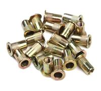 Tuerca remachable de cabeza plana, Tuercas Remachables De Acero Inoxidable M3 M4 M5 M6 M8 M10, Paquete 10(M4)