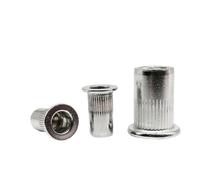 Tuerca remachable, Inserto de tuerca de remache de cabeza avellanada plana de acero inoxidable 304 con aluminio al carbono(C aluminum,40pcs M10)
