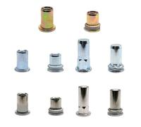 Tuerca remachable M12 ciega hexagonal de cabeza plana, acero al carbono, aluminio 304, 316, A2, A4, acero inoxidable, 20 unidades(L304 stainless steel)