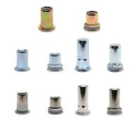 Tuerca remachable M5 M6 hexagonal ciega de cabeza plana, acero al carbono, aluminio 304, 316, A2, A4, acero inoxidable, 20 unidades(H aluminum,M6)