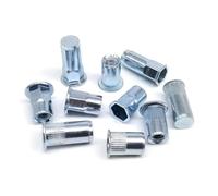 Tuerca remachable M5 plana avellanada pequeña de acero al carbono, 20/40/100 unidades(Type A,40pcs M5)