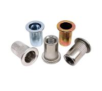 Tuerca remachable M8 M10 hexagonal de cabeza plana, acero al carbono, aluminio 304, 316, acero inoxidable, paquete de 20 unidades(D304 stainless steel,M10)