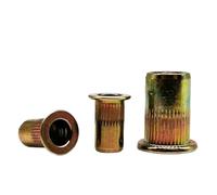 Tuerca remachable roscada, Tuerca remachable de cabeza avellanada plana, acero al carbono 304 SS, aluminio, M3-M12, multicolor(B carbon steel,40pcs M10)