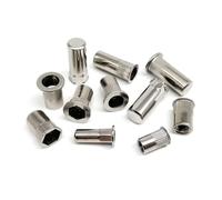 Tuerca remachable semihexagonal de rosca pequeña M8 de acero inoxidable 304 (20/40/80 unidades)(Type F,20pcs M8)