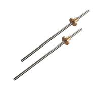 Tuerca trapezoidal para husillo lineal, 2 piezas de varilla roscada de 6 mm de diámetro con rosca completa de 1 mm, 2 mm, 4 mm, 6 mm y 12 mm de plomo T6 con tuerca de latón(1mm Pitch 2mm Lead,500mm)