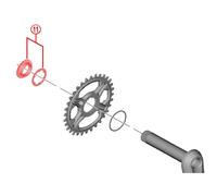 tuerca y arandela Shimano FC-M8100 TU