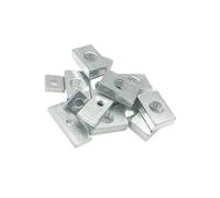 Tuerca y tornillo 14 piezas M3 M4 M5 M6 M8 Bloque de guía delgado rectangular Accesorio de perfil de aluminio de acero al carbono(M4x16x8x3.5)