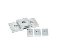Tuerca y tornillo 17 piezas M3 M4 M5 M6 M8 Bloque de guía rectangular delgado de acero al carbono for accesorios de perfil de aluminio(M8 20x14x5mm)