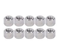 Tuercas Acopladoras Hexagonales de Acero Inoxidable 10Pcs M10, Resistente a la Corrosión, Plateadas - Fácil Montaje, Alta Durabilidad, Para Tornillos y Varillas Roscas