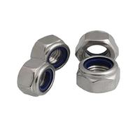 Tuercas autoblocantes hexagonales de nailon de acero inoxidable 304, 1 a 50 unidades, M2, 0,5, M3, M4, M5, M6, M7, M8, M10, M12(M18 2Pcs)