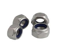 Tuercas autoblocantes hexagonales de nailon, de acero inoxidable 304 o acero, con inserto deslizante, de 1 a 50 unidades, M2, M2.5, M3, M4, M5, M6, M7, M8, M10 y M12.(M27 2Pcs)