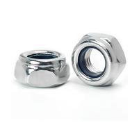 Tuercas autoblocantes Nylock de acero inoxidable 304, 7/15/30/40/50 unidades, M2, 0,5 M3 M4 M5 M6 M8 M10 M12, con inserto de nailon y zinc negro, de carbono y zinc.(Zinc Carbon Steel,M2 (50PCS))
