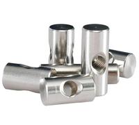 Tuercas cilíndricas para muebles, Nueces de barril cruzadas del agujero acero inoxidable M4 M5 M6 for los muebles madera(M5x18 (5Pcs))