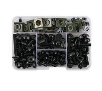 Tuercas Clips Kit De 177 Tornillos Para Carenado Motocicleta Para YAMAHA TMAX500 TMAX560 T-MAX500 T-MAX560 Montaje Arandelas, Tuercas Y Surtido Set Pernos Carenado Motocicleta(Negro)