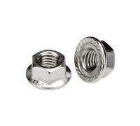 Tuercas con brida duraderas de acero inoxidable 304 6#-1/2 M6, M8, M10, M12, 2-10PCS(10pcs 10-32)