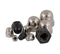 Tuercas con cabeza de bellota Tuercas hexagonales abovedadas negras/niqueladas M3 M4 M5 M6 M8 M10 M12(M3-Nickel plating,10Pcs)