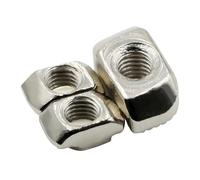 Tuercas con ranura en T, Tuerca en T con cabeza de martillo M3-M8 niquelada for perfiles de aluminio 20 30 40 45 10/20/50/100 piezas(100 PCS,4545 T-nut M8)
