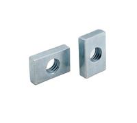 Tuercas Cuadradas 10/50 piezas Tuercas cuadradas M3 M4 M5 M6 M8 rectangulares delgadas Bloque deslizante for accesorio de perfil aluminio(50pcs,M5-17x12x3.0mm)
