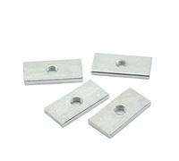 Tuercas Cuadradas 10/50 piezas Tuercas cuadradas M3 M4 M5 M6 M8 rectangulares delgadas Bloque deslizante for accesorio de perfil aluminio(10pcs,M4-14x9x2.5mm)