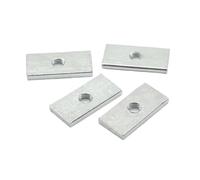 Tuercas Cuadradas 10/50 piezas Tuercas cuadradas M3 M4 M5 M6 M8 rectangulares delgadas de acero al carbono cincado Bloque deslizante for perfil aluminio(10pcs,M8-18x14x4mm)