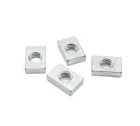 Tuercas Cuadradas 10/50 piezas Tuercas cuadradas M3 M4 M5 M6 M8 rectangulares delgadas de acero al carbono cincado Bloque deslizante for perfil aluminio(10pcs,M8-24x13x5mm)