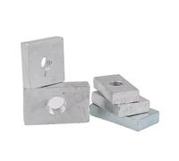 Tuercas Cuadradas 10/50 piezas Tuercas cuadradas M3 M4 M5 M6 M8 rectangulares deslizantes delgadas for bloque Accesorio de perfil aluminio(10pcs,M6x25x12x4)